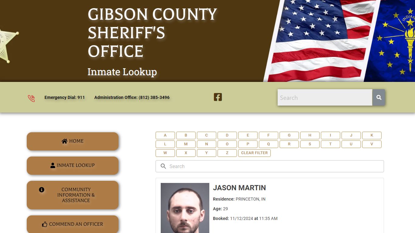 Inmate Lookup - Gibson County Sheriffs