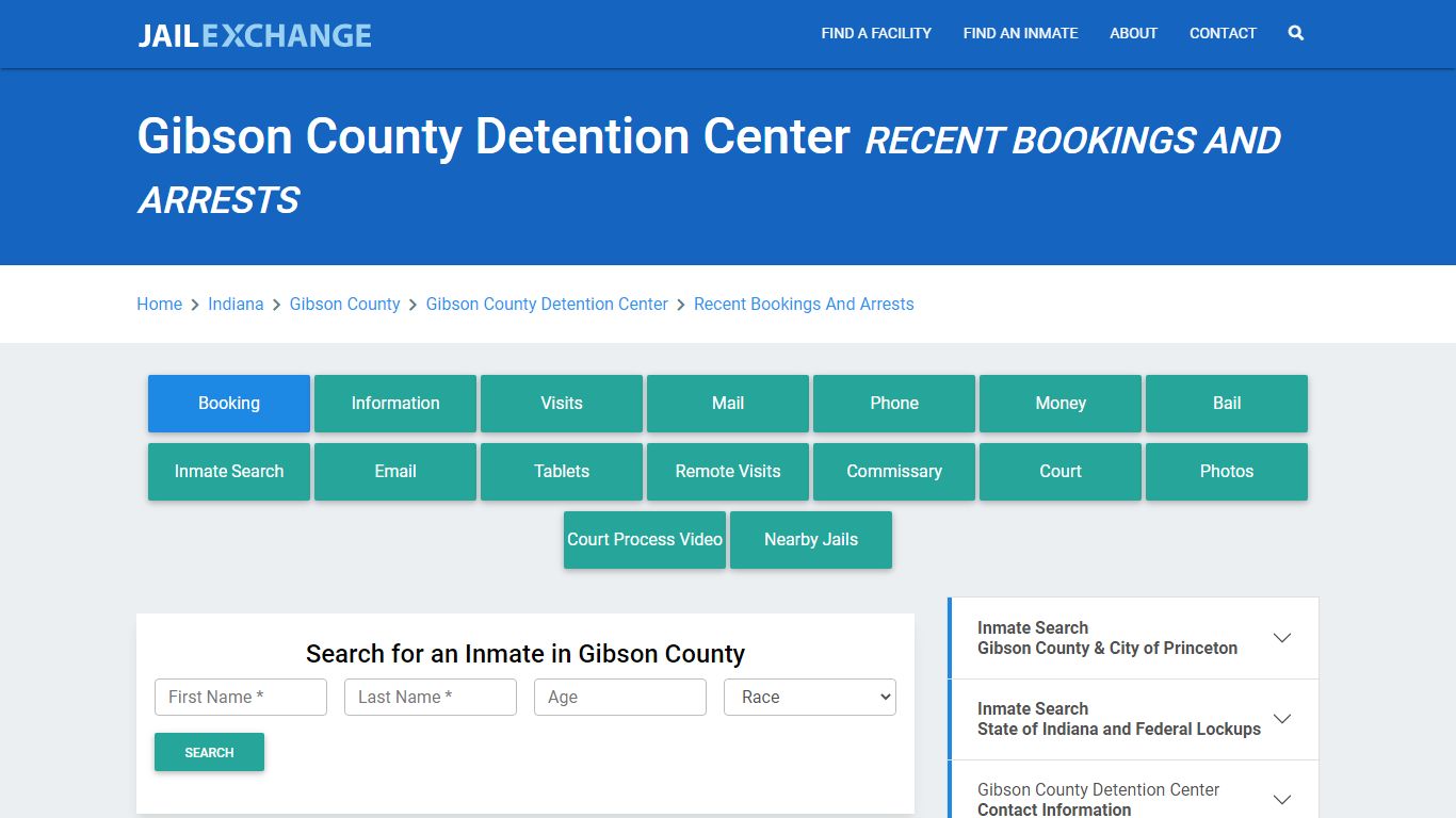 Gibson County Detention Center Recent Bookings And Arrests - Jail Exchange