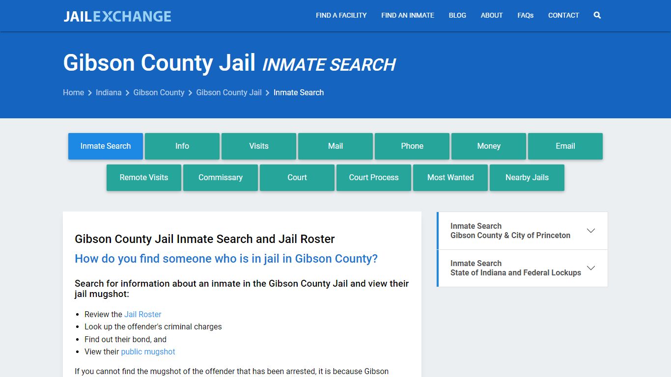 Inmate Search: Roster & Mugshots - Gibson County Jail, IN