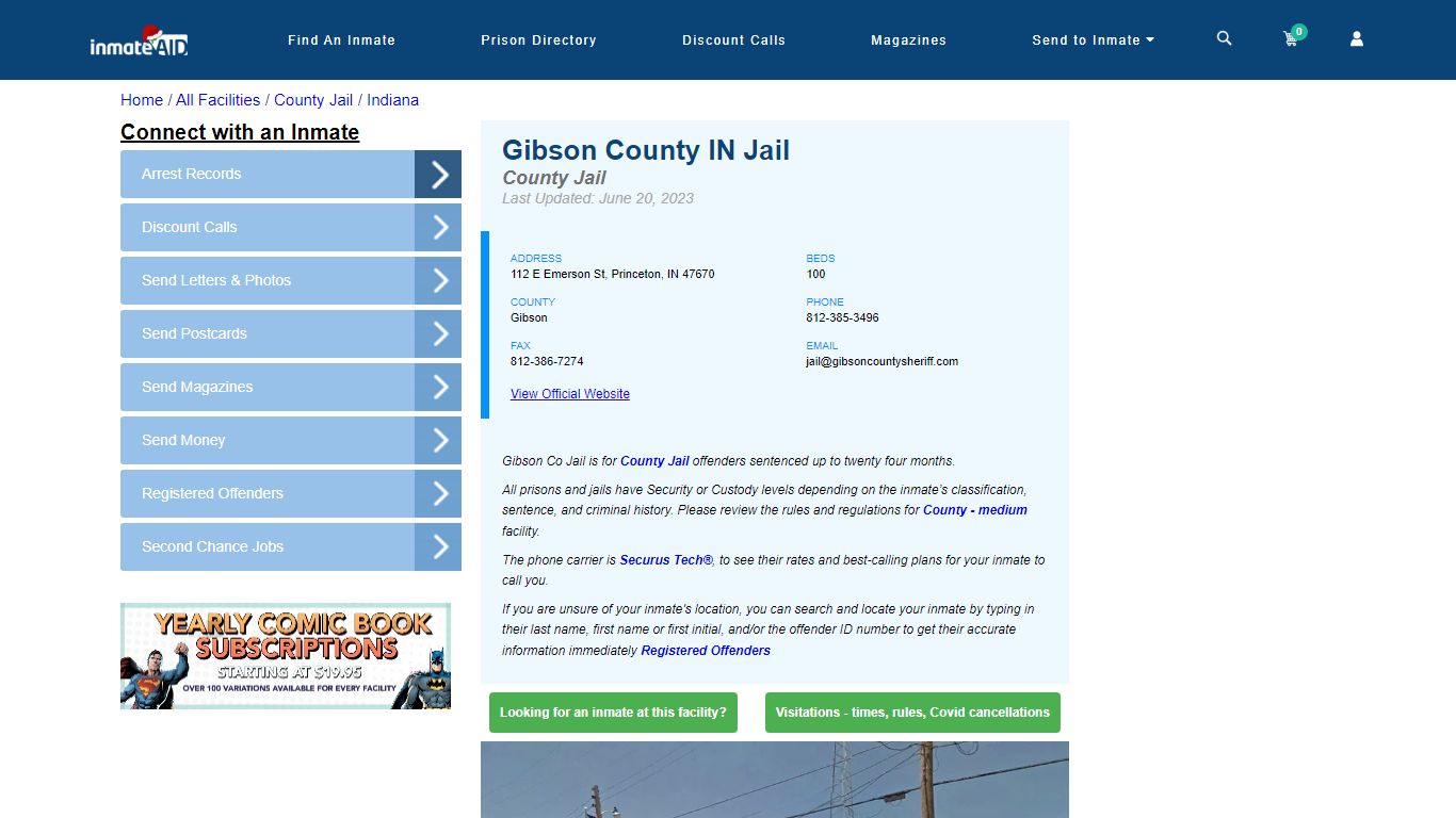 Gibson County IN Jail - Inmate Locator - Princeton, IN